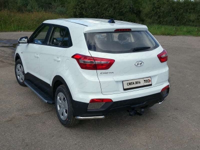 Защита задняя уголки 42 мм ТСС для Hyundai Creta 2016-2021