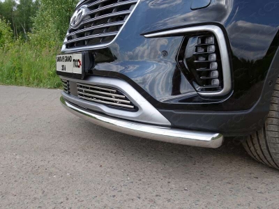 Накладка решётки радиатора 12 мм ТСС для Hyundai Santa Fe Grand 2016-2021