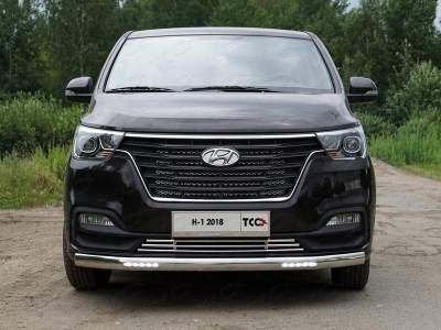 Накладка решетки радиатора 16 мм ТСС для Hyundai H-1 Starex 2019-2021