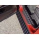 Пороги алюминиевые Slim Line Black для Hyundai Santa Fe 2018-2021