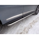 Пороги с площадкой нержавеющий лист 42 мм укороченные ТСС для Infiniti QX60 2016-2021