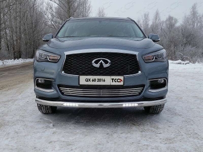 Накладка решётки радиатора 16 мм без круизконтроля ТСС для Infiniti QX60 2016-2021