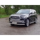Накладка решетки радиатора 12 мм для авто без круиза ТСС для Infiniti QX80 2018-2021