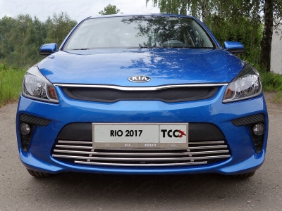 Решетка радиатора нижняя 16 мм ТСС для Kia Rio 2018-2020