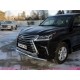 Защита переднего бампера с ДХО 76 мм ТСС для Lexus LX-570/450d 2015-2021