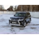 Защита передняя двойная 76-75 мм ТСС для Lexus LX-570/450d 2015-2021