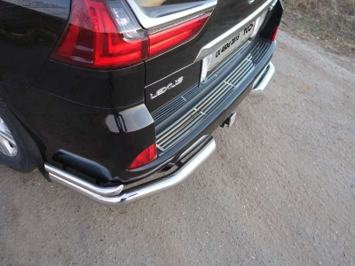 Накладка на задний бампер лист ТСС для Lexus LX-570/450d 2015-2021