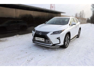Защита переднего бампера 42 мм ТСС для Lexus RX-200t/350/450h 2015-2021