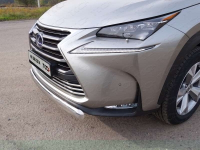 Накладка решётки радиатора 16 мм ТСС для Lexus NX-200 2014-2017
