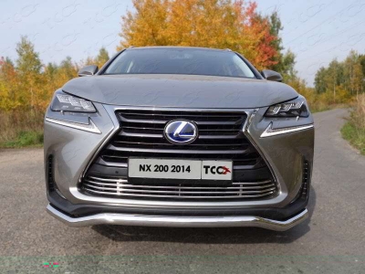 Накладка решётки радиатора 12 мм ТСС для Lexus NX-200 2014-2017