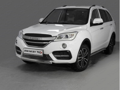 Накладка решетки радиатора 16 мм ТСС для Lifan X60 2016-2021