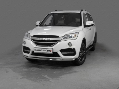Защита переднего бампера 42 мм ТСС для Lifan X60 2016-2021