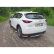 Пороги с площадкой алюминиевый лист 60 мм ТСС для Mazda CX-5 2018-2021