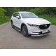 Пороги с площадкой алюминиевый лист 75х42 мм ТСС для Mazda CX-5 2018-2021