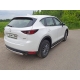 Пороги овальные с проступью 75х42 мм ТСС для Mazda CX-5 2018-2021