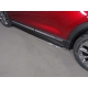 Пороги с площадкой нержавеющий лист овальные 75х42 мм ТСС для Mazda CX-9 2017-2021