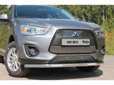 Защита переднего бампера с ДХО 60 мм ТСС для Mitsubishi ASX 2013-2016