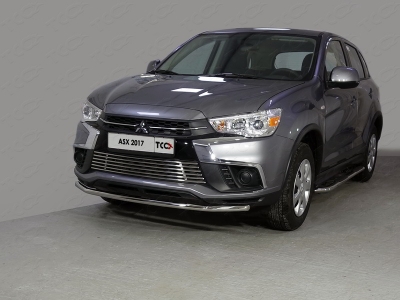 Накладка решетки радиатора нижняя 12 мм ТСС для Mitsubishi ASX 2017-2019