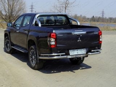 Защита кузова 76,1 мм ТСС для Mitsubishi L200 2019-2021
