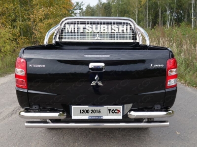 Защита кузова и заднего стекла 75х42 мм ТСС для Mitsubishi L200 2019-2021