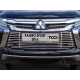Решетка радиатора 12 мм с парктроником ТСС для Mitsubishi Pajero Sport 2016-2020