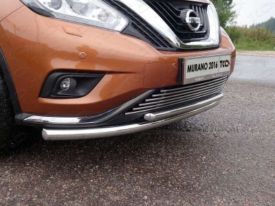 Накладка решётки радиатора нижняя 12 мм ТСС для Nissan Murano 2016-2021