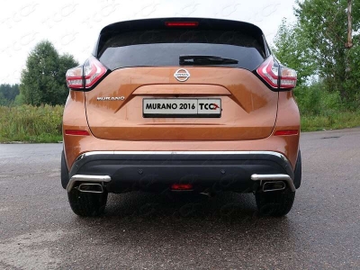 Защита задняя уголки 42 мм ТСС для Nissan Murano 2016-2021