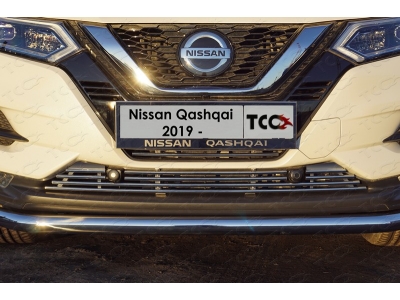 Защита переднего бампера 60 мм ТСС для Nissan Qashqai 2019-2021