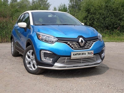 Накладка решётки радиатора нижняя 16 мм ТСС для Renault Kaptur 2016-2021