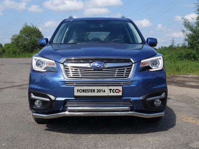 Накладка решётки радиатора нижняя 12 мм ТСС для Subaru Forester 2016-2018