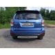 Защита заднего бампера овальная 75х42 мм ТСС для Subaru Forester 2016-2018