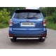 Защита заднего бампера центральная 60 мм ТСС для Subaru Forester 2016-2018