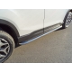 Пороги с площадкой нержавеющий лист 60 мм ТСС для Subaru Forester SK 2018-2021