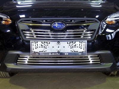 Решетка радиатора нижняя 12 мм ТСС для Subaru XV 2017-2021