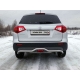 Защита заднего бампера короткая 42 мм ТСС для Suzuki Vitara 2015-2021