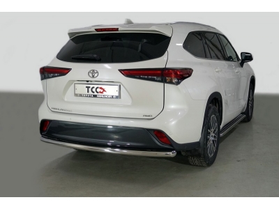 Защита заднего бампера 60 мм ТСС для Toyota Highlander 2020-2021