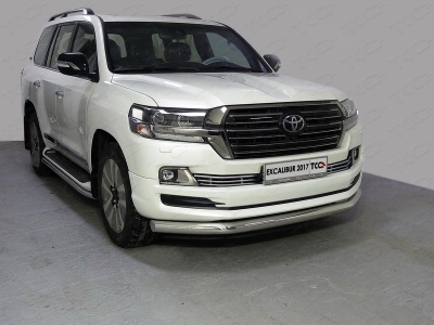 Решетка радиатора 12 мм ТСС для Toyota Land Cruiser 200 Excalibur 2017-2021