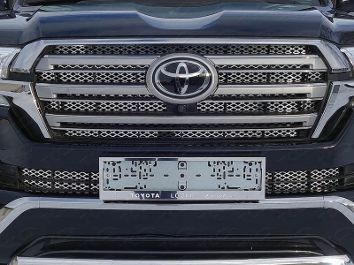 Рамка номерного знака 2 штуки для Toyota LC 200 Executive