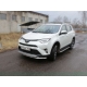 Пороги с площадкой алюминиевый лист 42 мм ТСС для Toyota RAV4 2015-2019