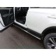 Пороги труба овальная с накладками 75х42 мм ТСС для Toyota RAV4 2015-2019