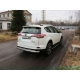 Защита заднего бампера овальная 75х42 мм ТСС для Toyota RAV4 2015-2019