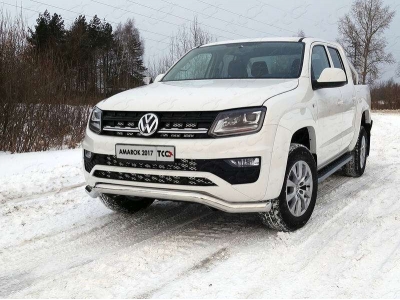 Защита передняя кенгурин 76 мм ТСС для Volkswagen Amarok 2016-2021
