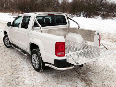 Защита кузова 75х42 мм ТСС для Volkswagen Amarok 2016-2021