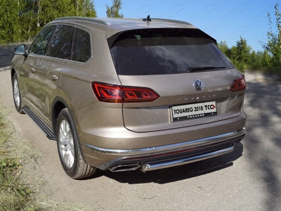 Защита заднего бампера 60 мм ТСС для Volkswagen Touareg 2018-2021