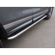 Пороги с площадкой нержавеющий лист 60 мм ТСС для Volkswagen Touareg R-Line 2014-2017
