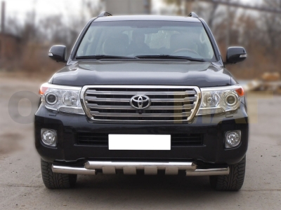 Защита переднего бампера Shark 76 мм для Toyota Land Cruiser 200 2007-2011