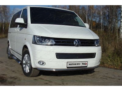 Защита переднего бампера 42 мм ТСС для Volkswagen Multivan/Caravelle 2009-2015