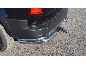 Защита задняя (уголки двойные) 76,1/42,4 мм для Toyota Land Cruiser 250 Prado 2024-н.в. №TOYLC25024-11