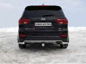 Защита задняя уголки 60 мм для Kia Sorento Prime № KIASORPR18-29