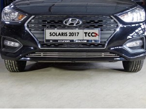 Накладка решётки радиатора нижняя 12 мм для Hyundai Solaris № HYUNSOL17-04